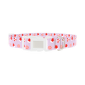 Christmas Mittens Dog Collar - plastic silver