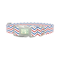 Patriotic Chevron Dog Collar - plastic silver
