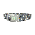 Halloween Cats Ghosts Dog Collar - plastic silver