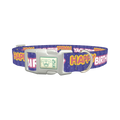 Birthday Text Dog Collar - plastic silver