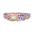 Leopard Print Dog Collar - plastic rose gold