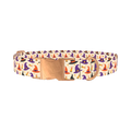 Halloween Witch Hat Dog Collar - metal rose gold