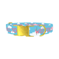 Cloud Phrase Dog Collar - metal gold