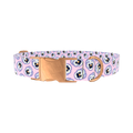 Floral Pansy Dog Collar - metal silver