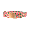 Pink Tulip Dog Collar - metal rose gold