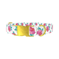 Leopard Floral Dog Collar - metal rose gold
