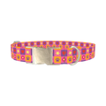 Colorful Heart and Star Dog Collar - metal silver