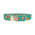 Pizza Slice Dog Collar - metal silver