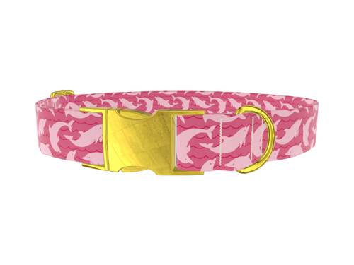 Pink Dolphin Dog Collar