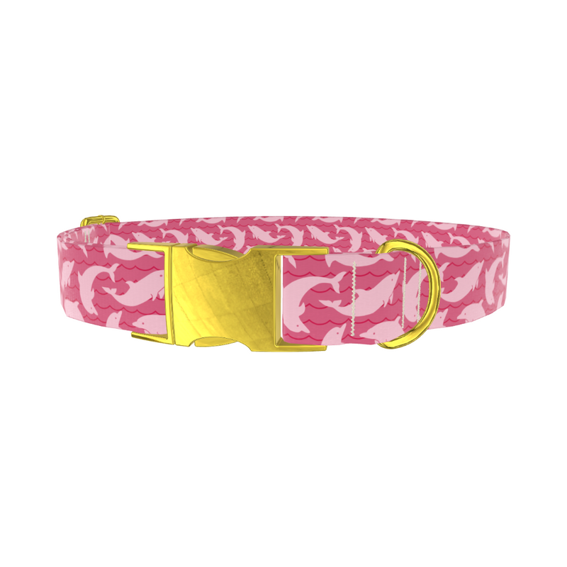 Pink Dolphin Dog Collar
