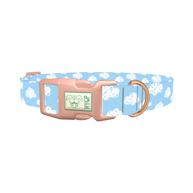 Cloudy Sky Dog Collar - plastic rose gold