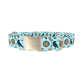 Mystical Crow Dog Collar - metal silver