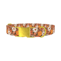 Autumn Floral Dog Collar - metal gold