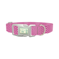 Pink Snake Pattern Dog Collar - plastic silver