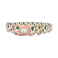 Floral Cactus Dog Collar - plastic rose gold