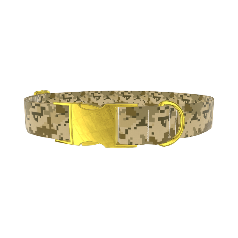 Khaki Pixel Camo Dog Collar