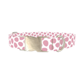 Pink Egg Pattern Dog Collar - metal silver