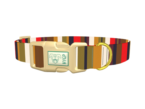 Vintage Stripes Dog Collar