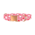 Christmas Santa Dog Collar - metal rose gold
