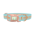 Gingerbread Snowflake Dog Collar - plastic rose gold