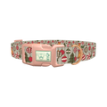 Vintage Christmas Dog Collar - plastic rose gold