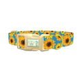 Sunflower Floral Dog Collar - plastic gold