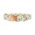 Sunny Cactus Dog Collar - metal rose gold