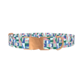 Geometric Shapes Dog Collar - metal rose gold