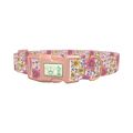 Floral Meadow Dog Collar - plastic rose gold