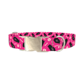 Halloween Coffins Dog Collar - metal silver