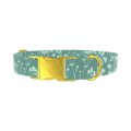 Botanical Silhouette Dog Collar - metal gold