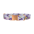 Abstract Splatter Dog Collar - metal rose gold