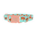 Teddy Bear Heart Dog Collar - plastic rose gold
