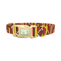 Football Stripe Dog Collar - plastic gold