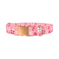Christmas Gift Dog Collar - metal rose gold