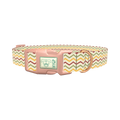 Geometric Chevron Dog Collar - plastic rose gold