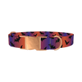 Halloween Bat Dog Collar - metal rose gold
