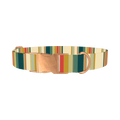 Striped Hexagon Dog Collar - metal rose gold