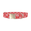 Christmas Knitted Star Dog Collar - metal silver
