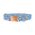 Christmas Ice Skates Dog Collar - metal rose gold