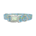 Spring Blossom Dog Collar - plastic silver