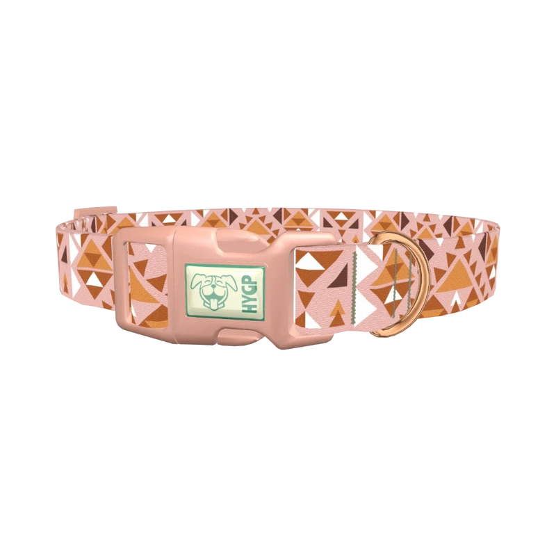 Tribal Triangle Dog Collar - plastic rose gold