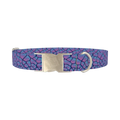 Geometric Animal Dog Collar - metal silver