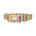 Geometric Stripe Dog Collar - plastic rose gold