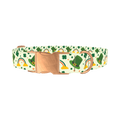 Leprechaun Hat Rainbow Dog Collar - metal rose gold
