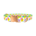 Colorful Easter Egg Pattern Dog Collar - metal rose gold