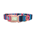 Geometric Star Stripe Dog Collar - plastic rose gold