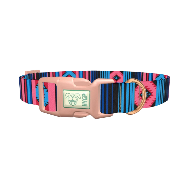 Geometric Star Stripe Dog Collar - plastic rose gold