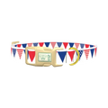 Patriotic Stars and Stripes Dog Collar - plastic gold