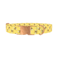 Bee Science Dog Collar - metal rose gold